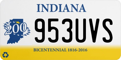 IN license plate 953UVS