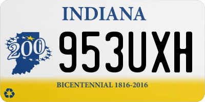 IN license plate 953UXH