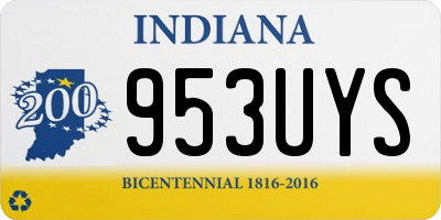IN license plate 953UYS