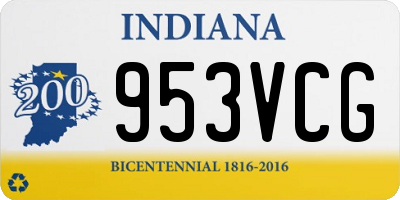 IN license plate 953VCG