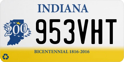IN license plate 953VHT