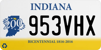 IN license plate 953VHX