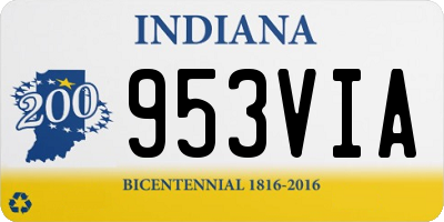 IN license plate 953VIA