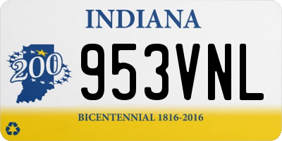 IN license plate 953VNL