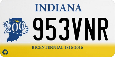 IN license plate 953VNR