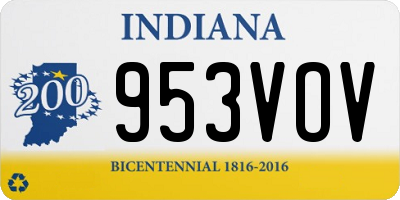 IN license plate 953VOV