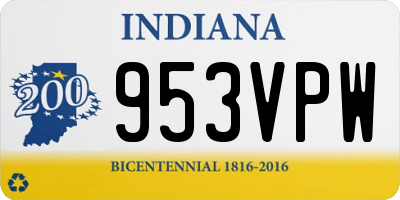IN license plate 953VPW