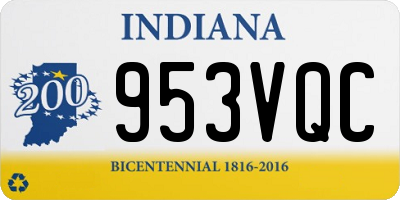 IN license plate 953VQC