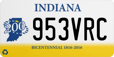 IN license plate 953VRC