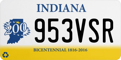 IN license plate 953VSR