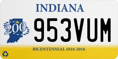 IN license plate 953VUM