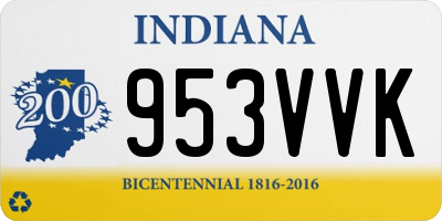 IN license plate 953VVK