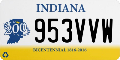 IN license plate 953VVW