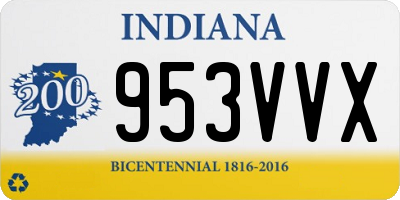 IN license plate 953VVX