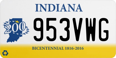 IN license plate 953VWG