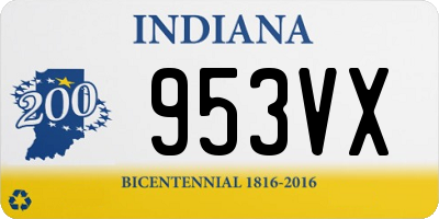 IN license plate 953VX