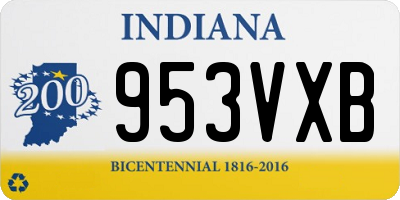 IN license plate 953VXB