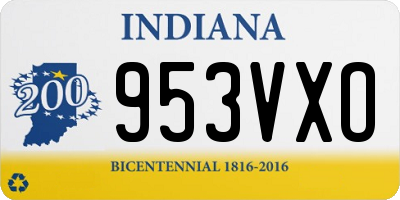 IN license plate 953VXO