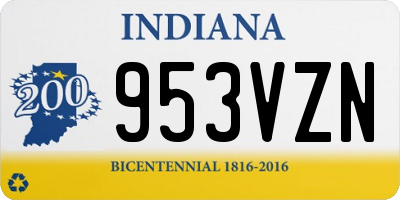 IN license plate 953VZN