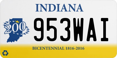 IN license plate 953WAI