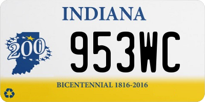 IN license plate 953WC