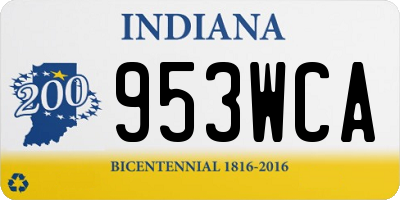 IN license plate 953WCA