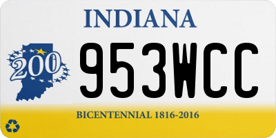 IN license plate 953WCC