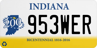 IN license plate 953WER