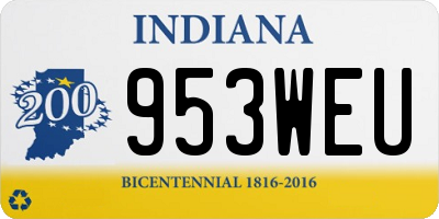 IN license plate 953WEU