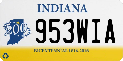 IN license plate 953WIA