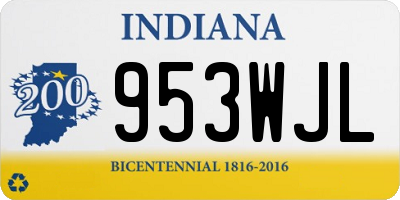 IN license plate 953WJL