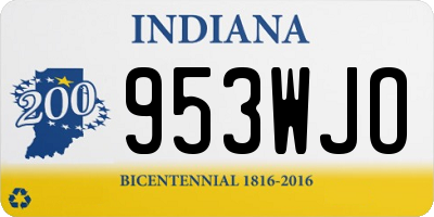 IN license plate 953WJO