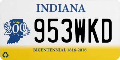 IN license plate 953WKD