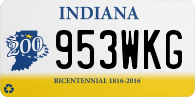 IN license plate 953WKG