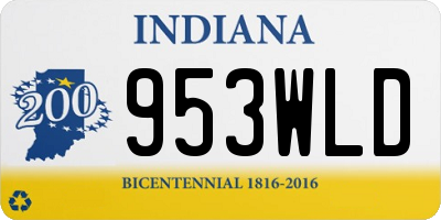 IN license plate 953WLD