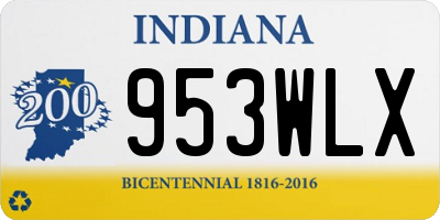 IN license plate 953WLX