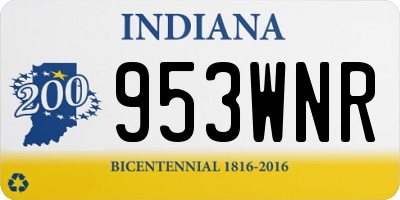 IN license plate 953WNR