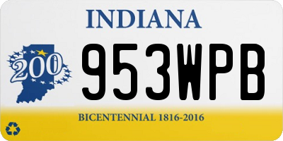 IN license plate 953WPB