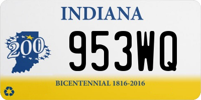 IN license plate 953WQ