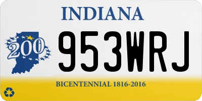 IN license plate 953WRJ