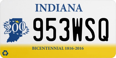 IN license plate 953WSQ
