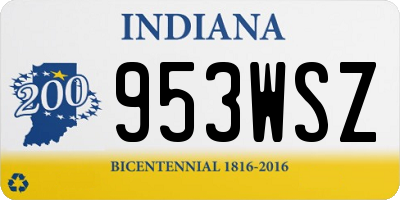 IN license plate 953WSZ
