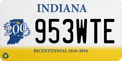 IN license plate 953WTE