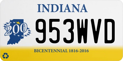 IN license plate 953WVD