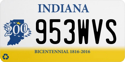 IN license plate 953WVS