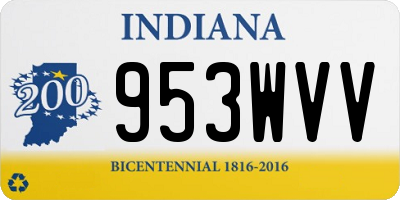 IN license plate 953WVV