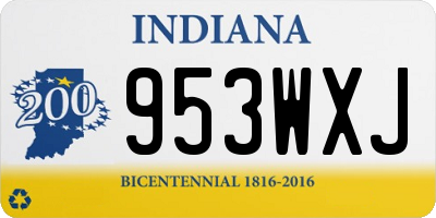 IN license plate 953WXJ