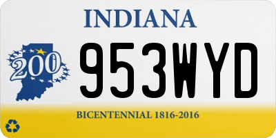 IN license plate 953WYD