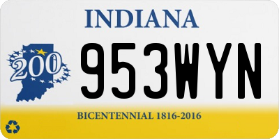 IN license plate 953WYN