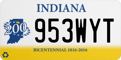 IN license plate 953WYT